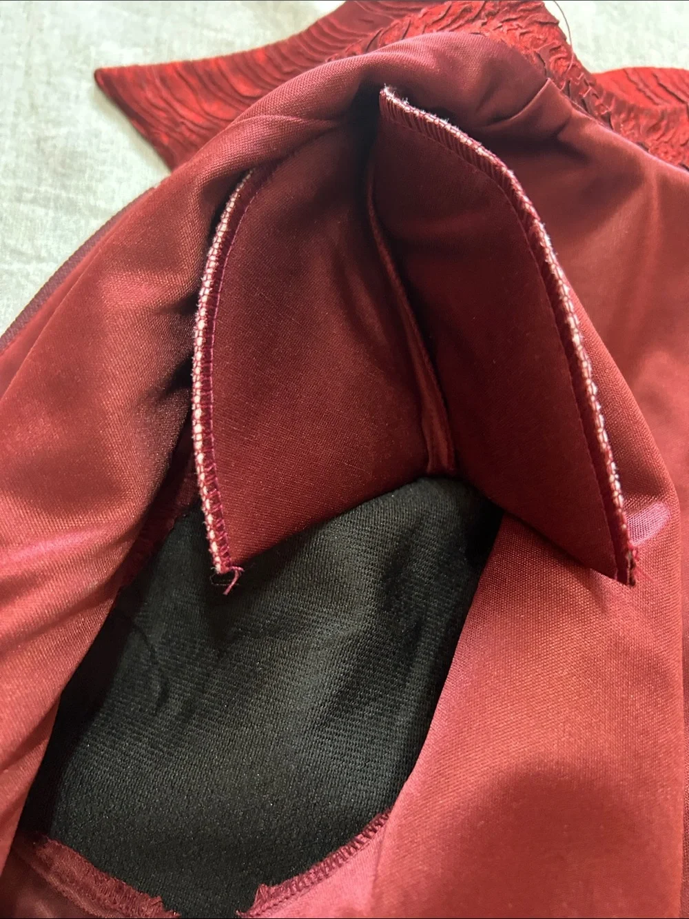 Vintage Y2K Joseph Ribkoff Textured Red Jacket Estimated Size M Shoulder Pads - Picture 7 of 11